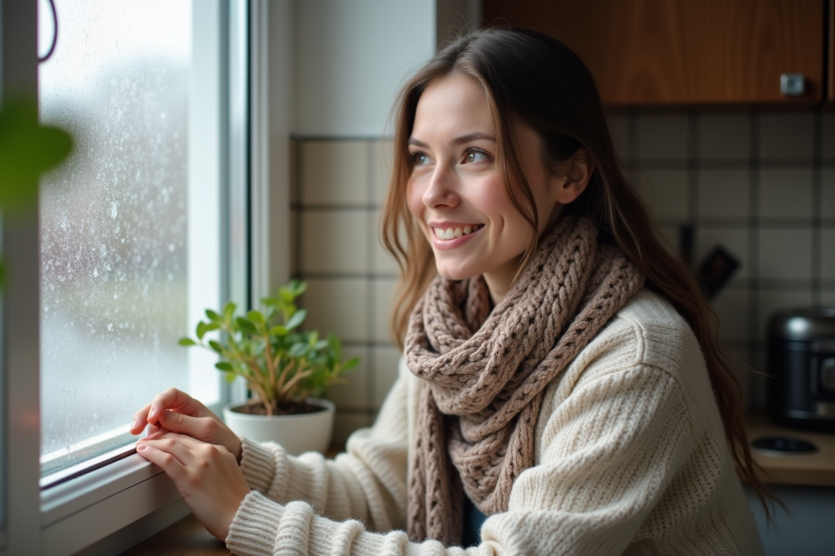 Jeune femme vérifiant les courants d