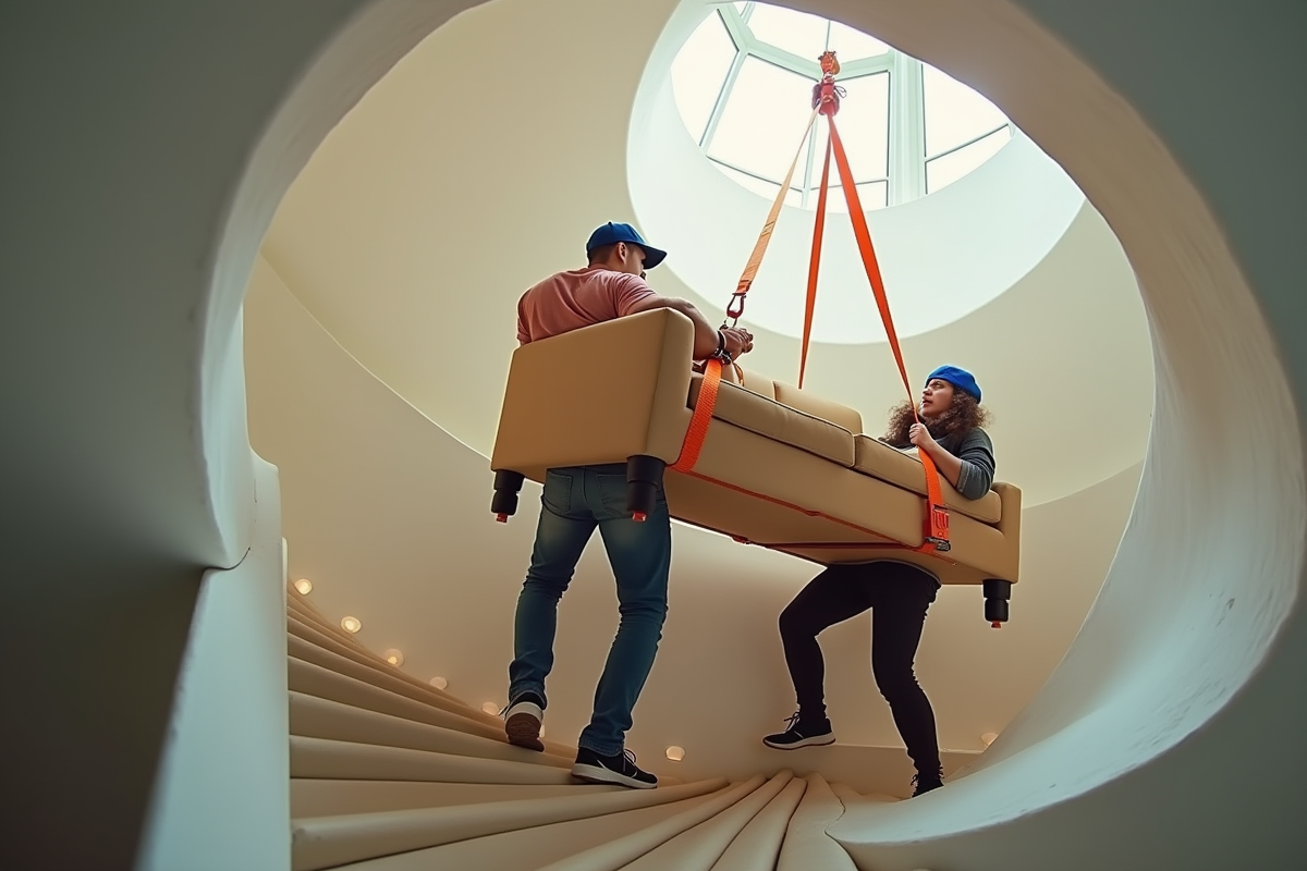 canapé escalier