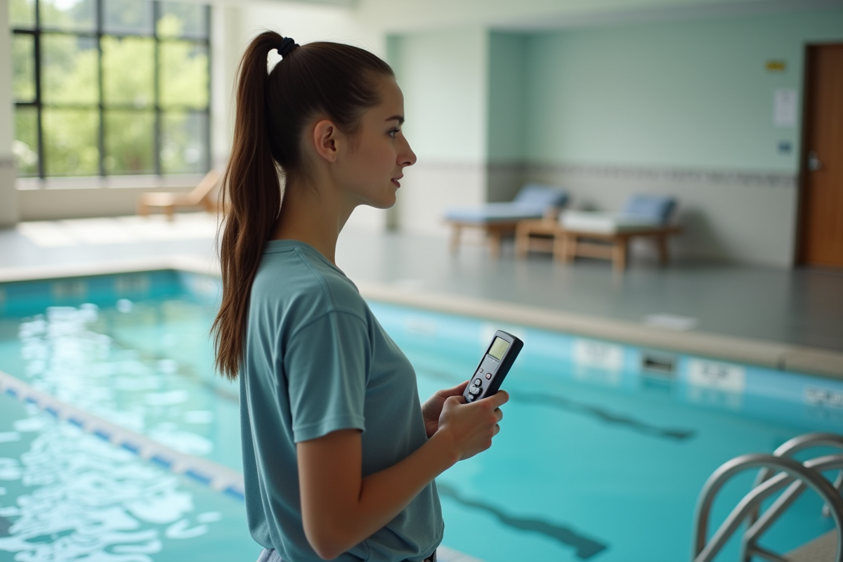 Jeune femme testant l